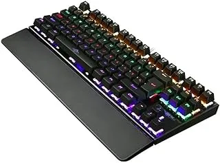 AMERTEER K28 87 Keys No Rush Dustproof Keyboard Full Key Mechanical Green Shaft Luminous Switch Gaming Keyboards