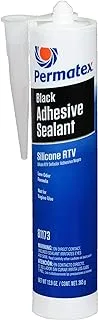 Permatex 81173 Black Silicone Adhesive Sealant, 12.9 oz