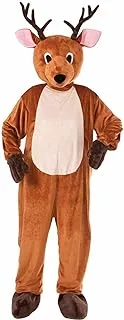 Forum Novelties Men's Reindeer Plush Mascot Costume, Brown, One Size(Fits up to Chest size 42)