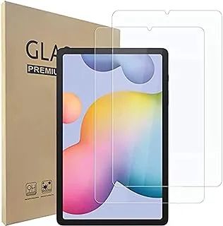 واقي شاشة AWH لجهاز Samsung Tab S6 Lite 10.4 بوصة 2020 (SM-P610/P615)، غشاء زجاجي مقوى شفاف عالي الدقة متوافق مع Galaxy S6 Lite 10.4 بوصة (2020) [عبوتان]