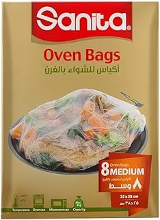 Sanita Oven Bag 8-Pieces, Medium, 25 x 38 cm Size