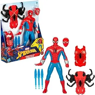 Marvel Spider-Man Thwip Blast Spider-Man Action Figure with Accessories, 11-Inch-Scale (27cm) Super Hero Toys for Kids Ages 4 and Up