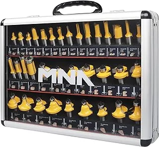 MNA Router Bits 35 Pcs Set, 35 Pieces 1/2 Inch Shank Router Bit Kit. American Router Bit Set Complete Set.