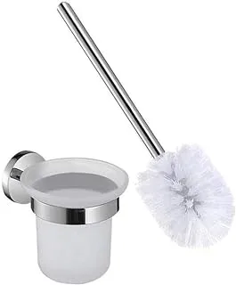 Toilet Brush and Holder Set, Stainless Steel, Chrome Finish