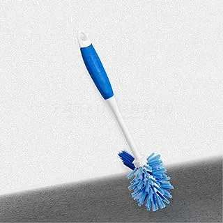 Sulfar Power Brush, Toilet Cleaning Brush Set, Anti Clog Bristles, Ergonomic Grasp, Open Body, Hygienic, White and Blue