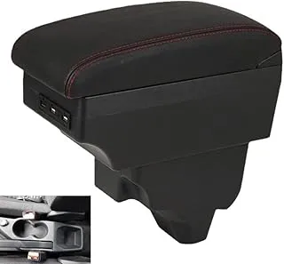 ZYTSHOP Car Armrest Box Compatible with Peugeot 208 2019-2021, Car Center Console Armrest Storage Box with 7USB Automobile Central Armrest