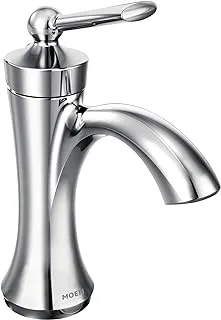 Moen 4500 Wynford صنبور حمام عالي القوس بمقبض واحد مع مجموعة تصريف، كروم