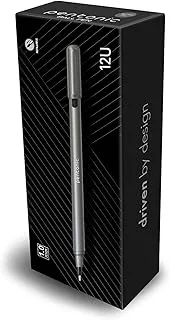 Pentonic Ball Pen Box Pack | Tip Size 1.0 mm | Click Off Mechanism With Sleek Matte Finish Body | Smart Grip For Effortless Writing Experience | Black Ink, Pack Of 12