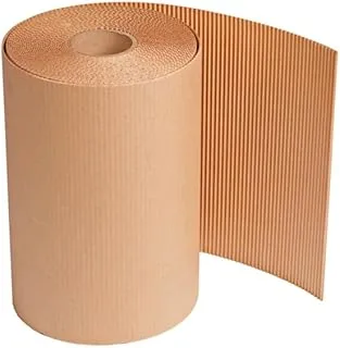 Biella™ 30 Mtr Corrugated Roll Brown Packaging Paper Corrugated Cardboard Sheets Eco-friendly Wrap Kraft Paper Roll For Packing, Moving, Gift Wrapping, Shipping Etc.(130cm Height)