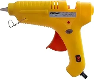 Fitto CR-108 Professional Hot Melt Glue Gun, 100 Watt, Crafting & DIY, 5 Glue Sticks, Yellow