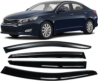 MISIOEK Rain Guards Suitable for 2011-2015 Kia Optima, Window Visor, Window Deflectors, Rain Guard, 4 pcs