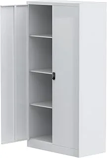 MAHMAYI OFFICE FURNITURE Modern Digital Cupboard - Secure, Stylish, and Adjustable Storage Solution for Documents, Home, and Office - White