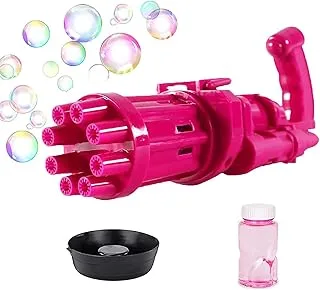 Gatling Bubble Machine Bubble Gun 2021 Cool Toys Gift, 8-Holes Huge Amount Bubble Maker, Summer Outdoor Activities Toys for Boys and Girls