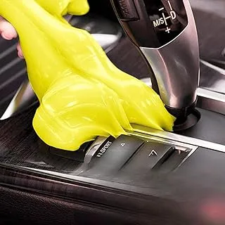 Hasanat Essentials Cleaning Gel Jelly for Car Car Kit Universal Detailing Automotive Dust Crevice Cleaner Auto Air Vent Interior Detail Removal Putty Keyboard Vents PC Laptops Cameras Lemon Yellow