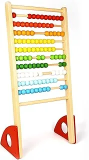 Edu fun - I Abacus for Children I إطار حسابي كبير I 9 ألوان I إطار خشبي للحساب I مسطرة I للأطفال I School I Abacus I منزلق للطلاب I 44.5 × 24 × 90 سم