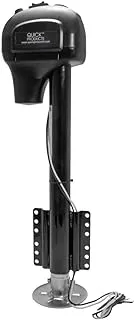 Quick Products JQ-3500SMB Power A-Frame Electric Tongue Jack with Side-Mount, LED Work Light for Camper Trailer, RV - 3,650 lbs. Capacity (Higher Then Standard 3,500 lbs. Jack!), Black