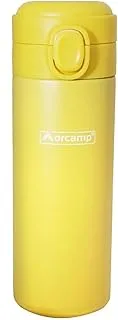 كوب Orcamp Thermos، أصفر، 420 مل، معدات تخييم خارجية سهلة الاستخدام للكابينة والمركبات الترفيهية والمطبخ والصيد وحقائب الظهر