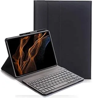 AWH Keyboard Case for Galaxy Tab S8 Ultra - (QWERTY Layout), Ultra Slim Flip with Removable Wireless Keyboard Stand Case Cover for Galaxy Tab S8 Ultra 14.6 inch(SM-X900/X906)2022.