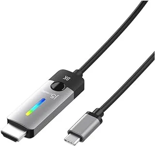j5create JCC157 كابل USB-C® إلى HDMI™ 2.1 8K، رمادي فلكي/أسود