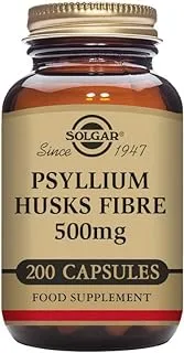 Solgar Psyllium Husks Fiber 500 mg, 200 Capsules