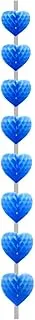 Italo Attractive Heart Shaped Decorative Paper 8-Piece Set, Blue