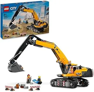 LEGO City Yellow Construction Excavator Toy Digger for 8 Plus Year Old Boys, Girls & Kids, Vehicle Set with Driver, Worker and Architect Minifigures for Fun Role Play, Birthday Gift Idea 60420