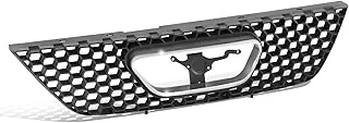 DNA MOTORING Factory Style Honeycomb Mesh Grille Grill w/Badge Slot Compatible with 99-04 Ford Mustang, OEM-GR-FO1200357