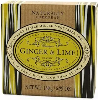 Naturally European Fragrance by Somerset Ginger & lime soap bar by somerset, 5.29 Fl Oz