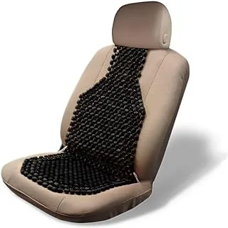 Wood Beaded Seat Cushion By Zone Tech (Black)