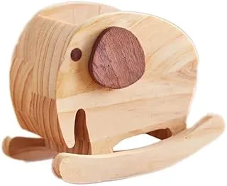 Luminarc Elephant Wood Pen Stand - 14x8x11 cm