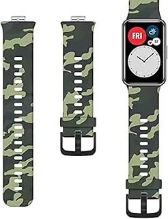 Warable Devices Accessories - band for Huáwéi watch fit strap Wristband Bracelet Accessories Printing Camouflage wrist strap for Huáwéi watch fit band (Camouflage green For Huáwéi Watch fit)