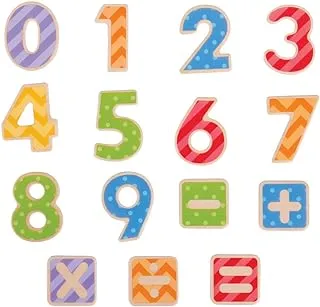 Bigjigs Toys Educational Wooden Magnetic Numbers