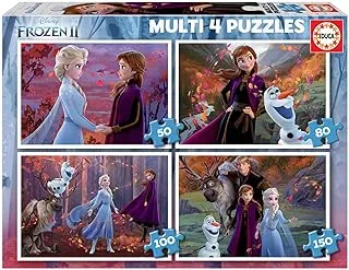 Educa - MultiPuzzles La Reine des Neiges. 4 الألغاز التقدمية للأطفال. موصى به من 5 Ans (18640)