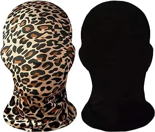 HOMELEX 2 Pieces Full Face Mask, BW 2nd Skin Masks,Halloween Spandex Hood for Unisex Cloth