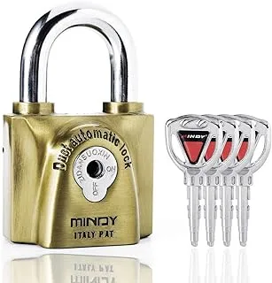 60mm High Security Heavy Duty Lock with Keys Gym Warehouse Waterproof Keyed Padlock for Outdoor Use Top Security Lock with 4 Keys