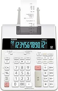 Casio HR-300RC Printing Calculator with Backlit LCD Display,White,Mini-Desktop