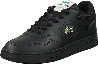 Lacoste Men's Lineset Leather Sneaker, Black, 40 EU