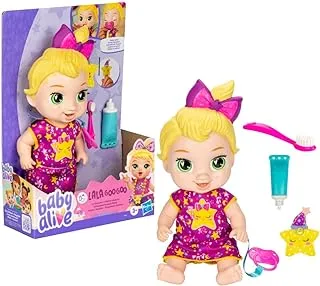 Baby Alive Lil Dreamer LaLa GooGoo Sleepy Baby Doll Set, Blonde Hair, Fun Sleepover Theme, Preschool Toys for Girls & Boys 3 Years & Up