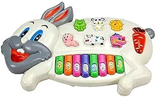 WeKidz Rabbits Musical Piano with 3 Modes Animal Sounds, Flashing Lights | Best Birthday Gift for Kids (Gift Wrapped)