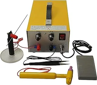 30A Spot Welding Hand Held Pulse Spot Welder Welding Machine,400W 220V Welding Machine Gold And Silver Jewelry Processing(Yellow)