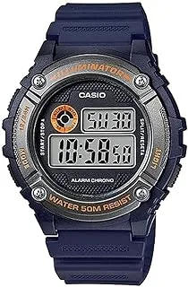 Casio Men's Watch - W-216H-2BVDF Grey Dial, Navy Band