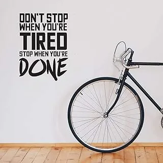 BPA® Don't Stop When You're Tired Done - Inspirational Gym Quotes Wall Art Vinyl Decal 32