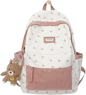 حقيبة ظهر لطيفة من Preppy لعام 2023 حقيبة ظهر Kawaii مطبوعة بالزهور من Cottagecore Aesthetic حقيبة ظهر للكمبيوتر المحمول Daypack