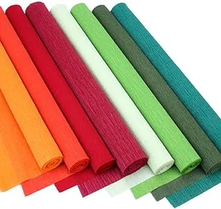 Gift Wrapping Crepe Paper, 50 x 200cm, 5-Pieces, 25GSM, Multicolour