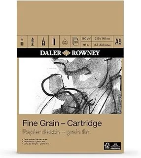 Daler Rowney Fine Grain Cartridge A5 ورق الوسادة 160 جرامًا للمتر المربع (30 ورقة)