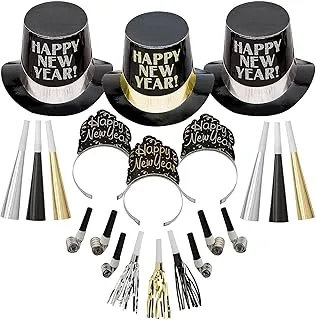 Elegant Celebration New Year's Party Kit for 50, Includes Glitter Tiaras