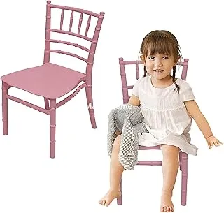 Maple Home Stackable Plastic Children Chair Learning Durable Waterproof Kid-friendly Stool Furniture. (Pink)