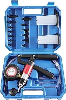 Yonligonju 23PCS Handheld Vacuum Pump Tester Brake Bleeder Kit Brake System Bleeding Tools with Adapters and 2 Reservoir Bottles Automotive Brake for Car Truck Motorcycle (Blue)