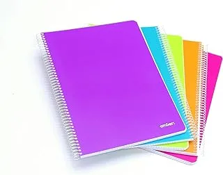 Ambar School PP Cover Lined Notebook 6-Pieces Set, A4 Size, Assorted