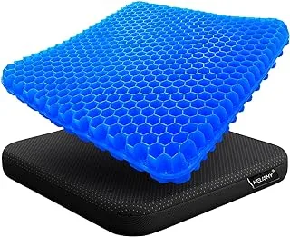 Gel Seat Cushion - Non-Slip Egg Seat Cushion Chair Pads - Office Chair Car Seat Cushion for Sciatica & Back Pain Relief - Coccyx Cushion for Home, Wheelchair, Computer, Desk Chair, Truck